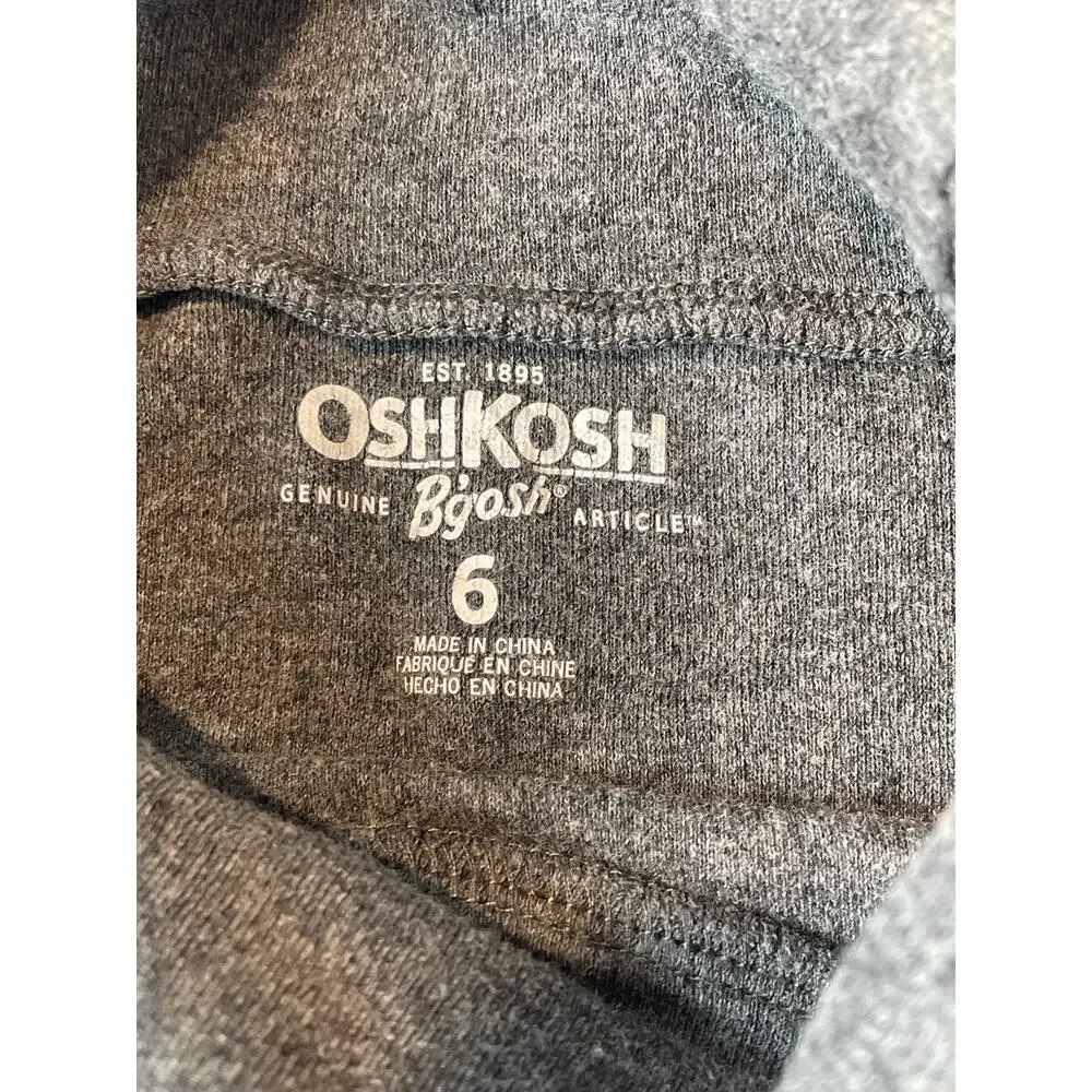 OshKosh Boys Classic Gray Cotton Turtleneck Size 6